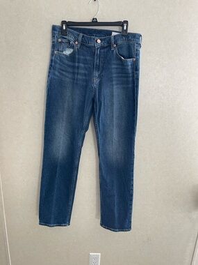 GAP Slim Straight Men’s Jeans Size 33x34 Blue Wash Casual Denim